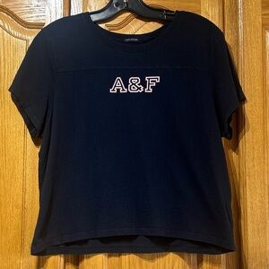 Vintage Y2K Abercrombie & Fitch Women’s Navy Blue T-Shirt Size Medium EUC